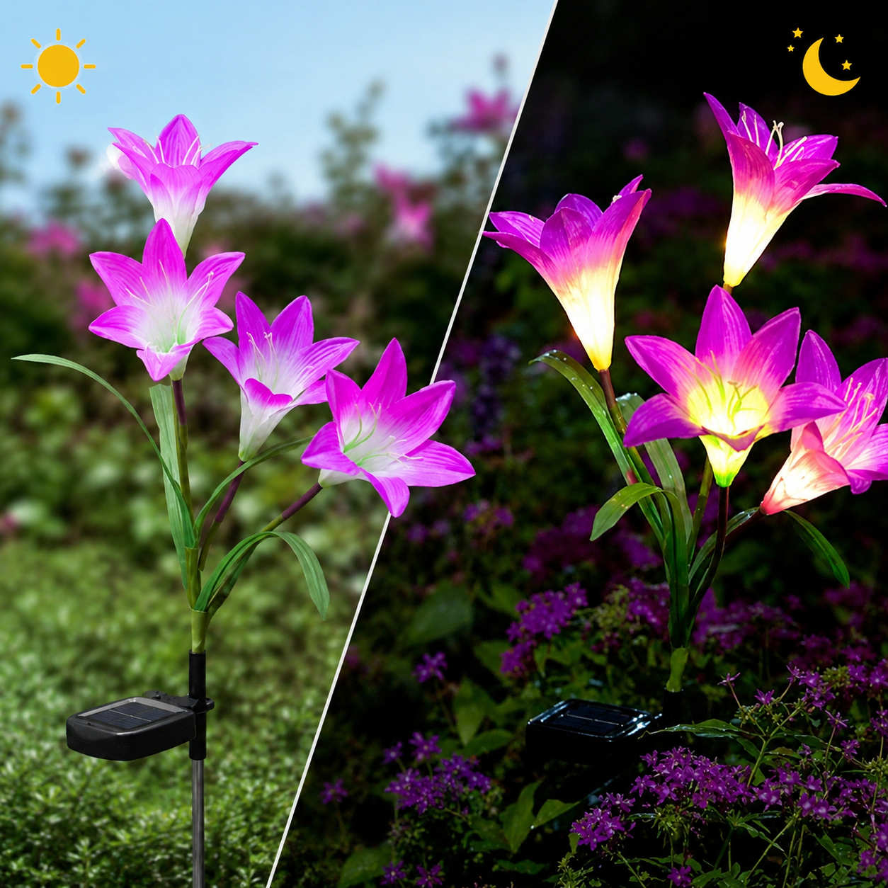 🌸 Соларни LED Цвеќиња – 1+1 ГРАТИС! 🌸
