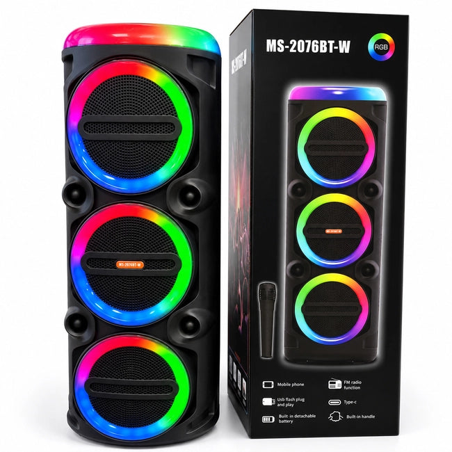 🔊 МОЌЕН RGB BLUETOOTH PARTY ЗВУЧНИК