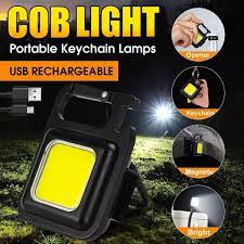 COB Torch Light - Светилки за итни случаи за полнење на USB со клучеви (1+1ГРАТИС)